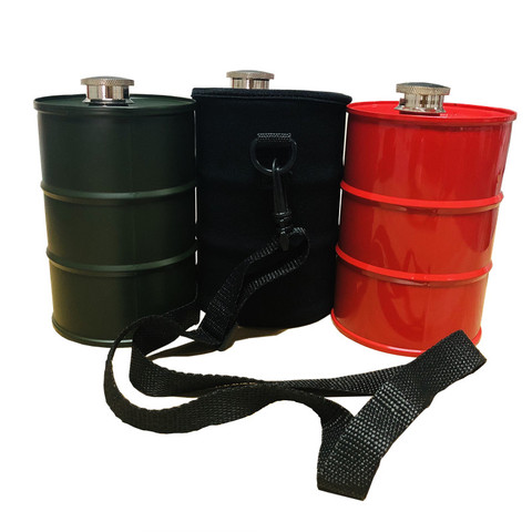 New 25oz Stainless steel304 my water bottle vodka oil drums Hip Flask Sports Kettle With Portable Neoprene SBR CR shoulder Bag ► Photo 1/6