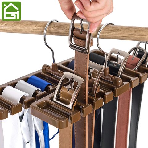 Tie Belt Hanger Wardrobe Belt Rotating Organizer Rack Multifuctional Scarf Hanger Home Closet Storage Holder ► Photo 1/6