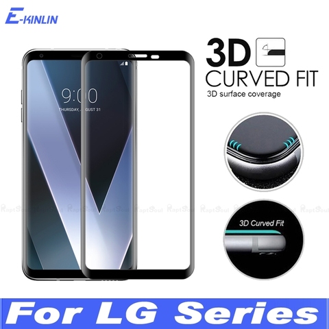 3D Curved Edge Full Cover Tempered Glass For LG Velvet V30 V30S V35 V40 V50 V50S G8X G8 G7 Plus ThinQ 5G Screen Protector Film ► Photo 1/6