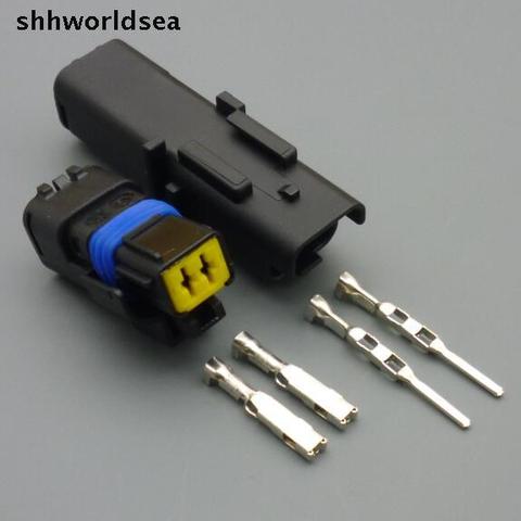 shhworldsea 2 Pin auto FO Turn light Plug,FO lamp socket Car Sensor connector sealed for PEUGEOT for Citroen for ford etc. ► Photo 1/6