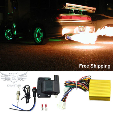 Aircraft Aluminum Exhaust Flame Thrower Kit, Universal for Cars Motors ATVs Fire Burner Afterburner Kit ► Photo 1/4