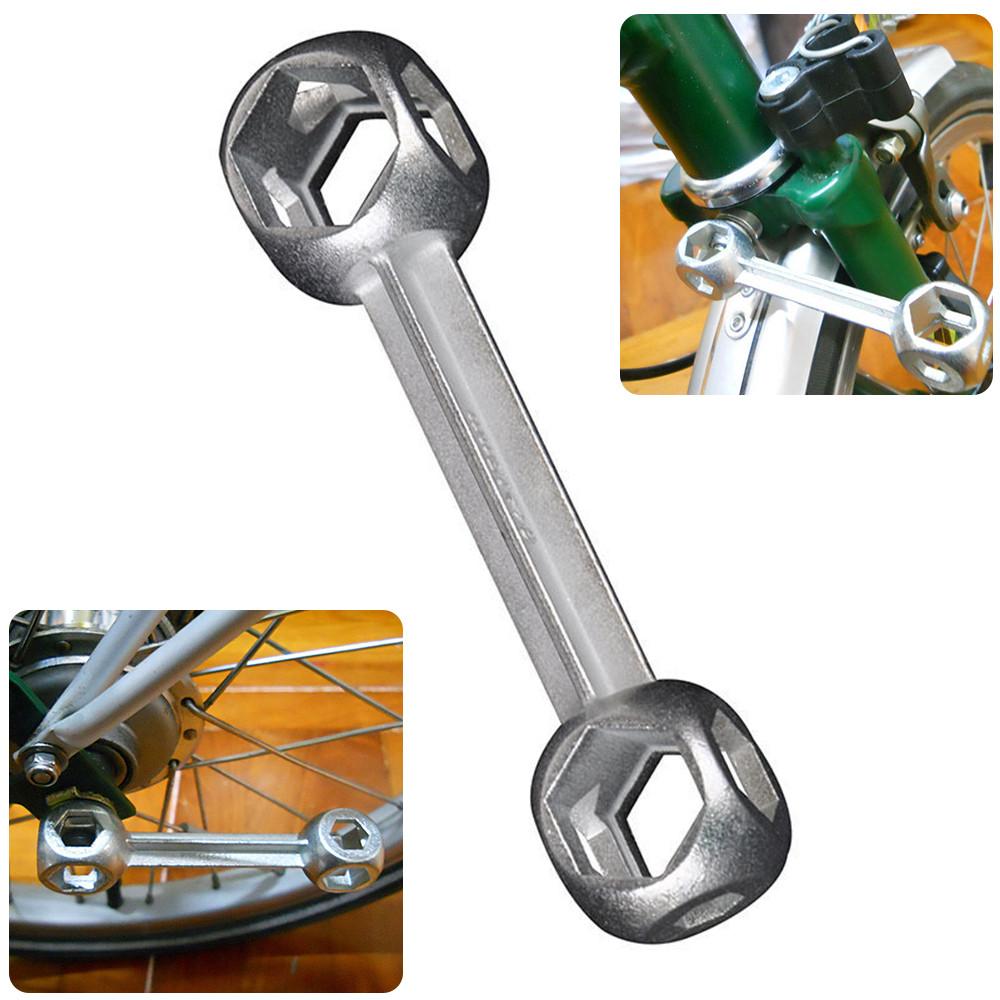 10 In 1 Multi Function Bike Bicycle Steel Wrench Hexagon Spanner Repair ToolH_ti
