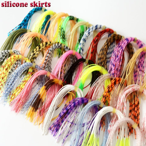 NEW Silicone Skirts fishing accessories ,DIY spinner baits  rubber jig lures 30 bundles/lot length 13CM ► Photo 1/2