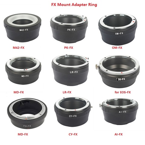 Foleto FX Camera Adapter Ring For Canon Eos Nikon AI Pentax Olympus CY LR MD M42 Lens Adapter to for Fujifilm X-Pro1 FX XT10 XE1 ► Photo 1/6