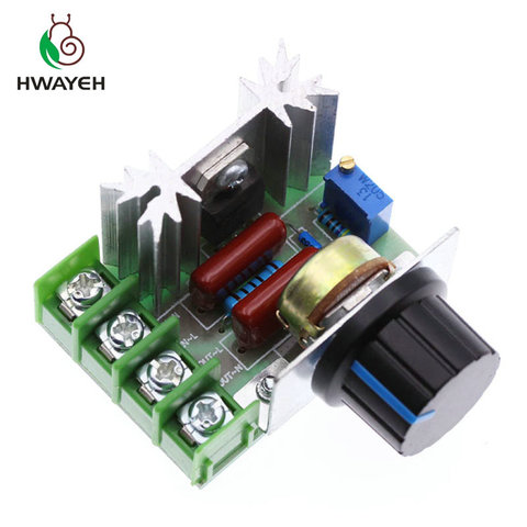 Free Shipping AC 220V 2000W SCR Voltage Regulator Dimming Dimmers Speed Controller Thermostat ► Photo 1/6