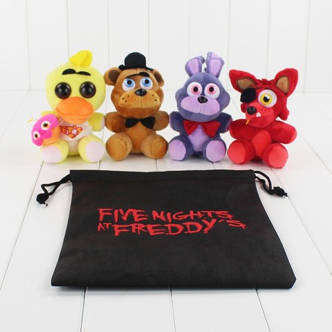 4 styles FNAF Five Nights at Freddy Bear & Fox & Duck & Rabbit & Clown keychains pendant juguetes Plush Toys ► Photo 1/6