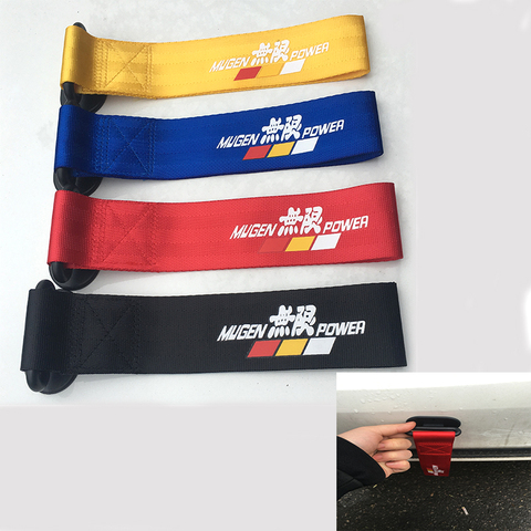 Mugen Universal High Quality Racing Car Tow Strap/Tow Ropes/Hook/Towing Bars With Sticker Easy Install ► Photo 1/6