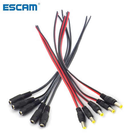 Connectors DC Male Female Plug Cable for CCTV Camera Security System DC Power Extension Cable Plug Adaptor 2.1*5.5mm ► Photo 1/6