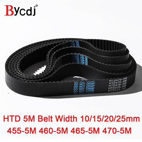 Arc HTD 5M Timing belt C=455/460/465/470 width10/15/20/25mm Teeth 91 92 93 94 HTD5M synchronous Belt 455-5M 460-5M 465-5M 470-5 ► Photo 1/1