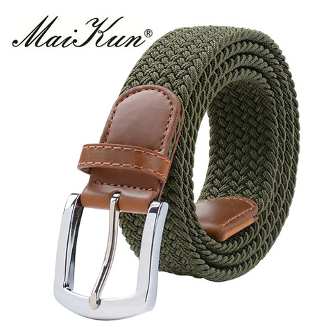 MaiKun Men's Belts for Men Metal Pin Buckle Elastic Male Belt Military Tactical Belt ► Photo 1/6