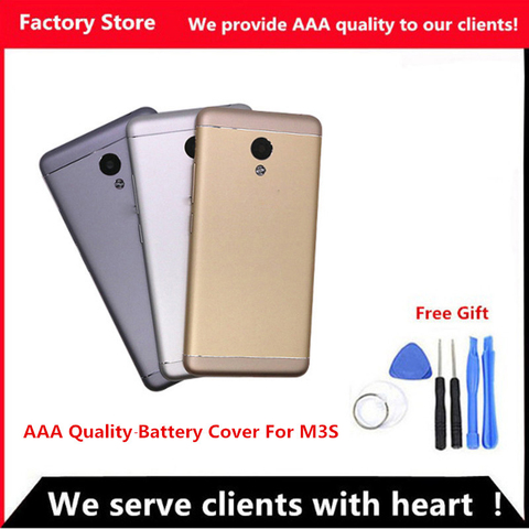 Q&Y QYJOY AAA Quality Battery Back Cover For Meizu M3S housing Back Door Case Camera Lens+Power Button+Volume Buttons ► Photo 1/3