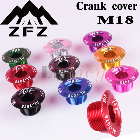 Dental Plate Cover Crank Screw Cap M18 MTB Crankset Crank Cover Aluminum BMX NRoad Bike Fitting 9 Colors ► Photo 1/5