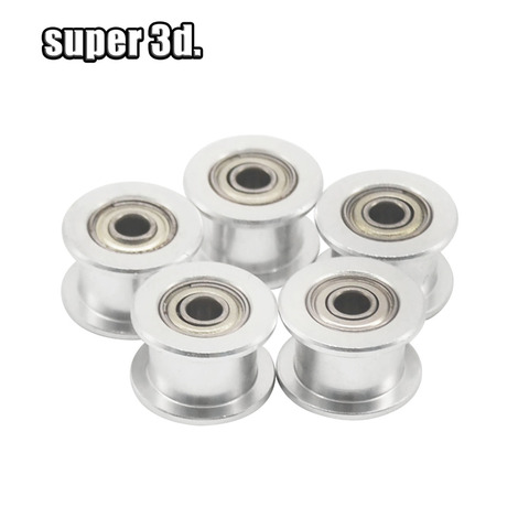 5pcs GT2 Idler Timing Pulley  Bore 3&5mm OD 13/16/18mm use for Width 6&10mm belt without tooth for 3D Printer CNC machine ► Photo 1/5