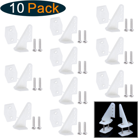 10 Sets Nylon Control Horns 4 holes W13xL18xH25mm with Screws For RC Model Airplane Parts KT Aeromodelling DIY ► Photo 1/6