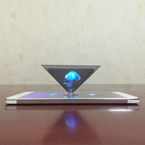 Dropshipping 3D Hologram Pyramid Display Projector Video Stand Universal For Smart Mobile Phone 8899 ► Photo 1/6