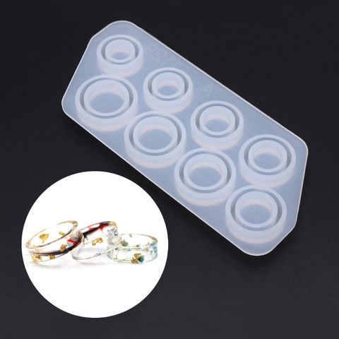 8Pcs Assorted Sizes Flat Rings Mold Collection Handmade DIY Making Ring Jewelry Silicone Mold Crystal Epoxy Mould Epoxy Resin Mo ► Photo 1/6