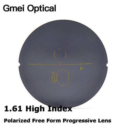 Gmei Optical 1.61 High Index Polarized Digital Free Form Progressive Lenses Prescription Polarized Optical Sunglasses Lenses ► Photo 1/6