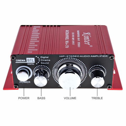 Mini 2CH HI-FI Car Audio Power Stereo Amplifier Booster Player Support CD / DVD / MP3 Input for Car Motorcycle Home ► Photo 1/1