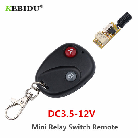 kebidu 3.5-12V Mini Relay Wireless Switch Remote Control Power LED Lamp Controller Micro Receiver Transmitter for Lights Windows ► Photo 1/6