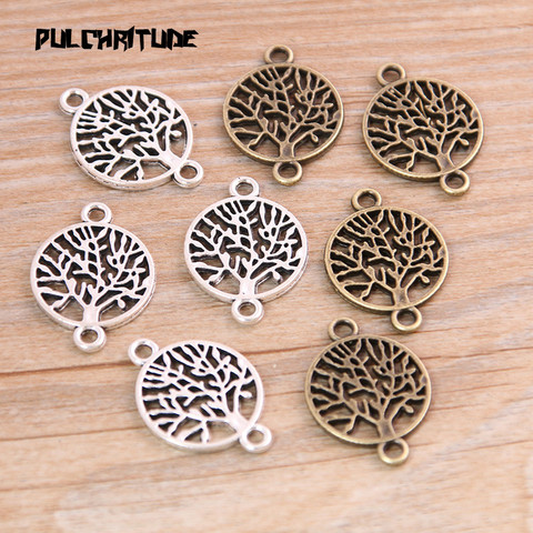  20PCS 16*23mm New Product Plant Tree Connectors Two Color Plated Pendants Jewelry Making DIY Handmade Craft ► Photo 1/5