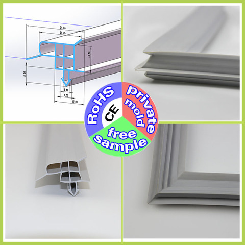 refrigerator door rubber gasket seal strip for spare parts ► Photo 1/6
