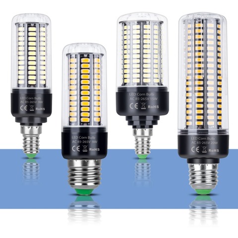 E14 LED Bulb Corn Lamp E27 220V LED Corn Light Bulb 110V Lampada Led Bombillas 5736 Ampoule AC85~265V 3.5W 5W 7W 9W 12W 15W 20W ► Photo 1/6