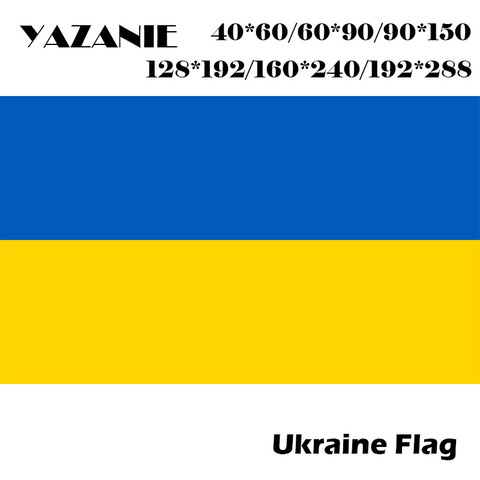 YAZANIE 60*90cm/90*150cm/120*180cm/160*240cm Ukraine National Flag Outdoor Cotton Sports Banner Big Event Flag Customized World ► Photo 1/6