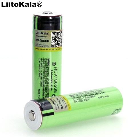 2PCS Liitokala new NCR18650B 3.7 v 3400 mAh 18650 Lithium Rechargeable Battery with Pointed (No PCB) batteries ► Photo 1/1