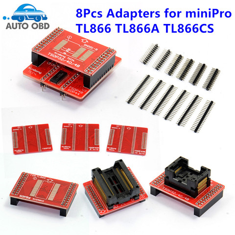 2017 NEW original Adapters MiniPro TL866 Universal Programmer TSOP32 TSOP40 TSOP48 SOP44 SOP56 Sockets TL866A TL866CS ► Photo 1/6