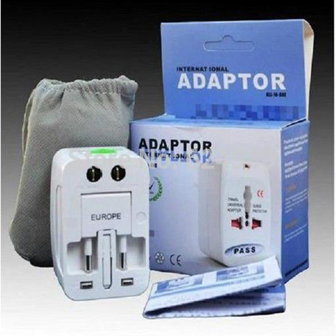 Travel Plug Adapters All in one converter Travel Worldwide Universal US UK AU EU Electrical Power Plug Adapter ► Photo 1/6