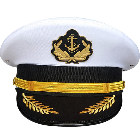 American Army Sailor Officer Visor Hats Boatman Military Noble Navy Cap With Eagle Emblem Halloween Christmas Gift ► Photo 1/6
