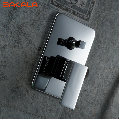 Single Handle Square Shape Solid Brass Wall Mount Shower Mixer Control Valve and Shower Faucet BR-9111 ► Photo 1/6