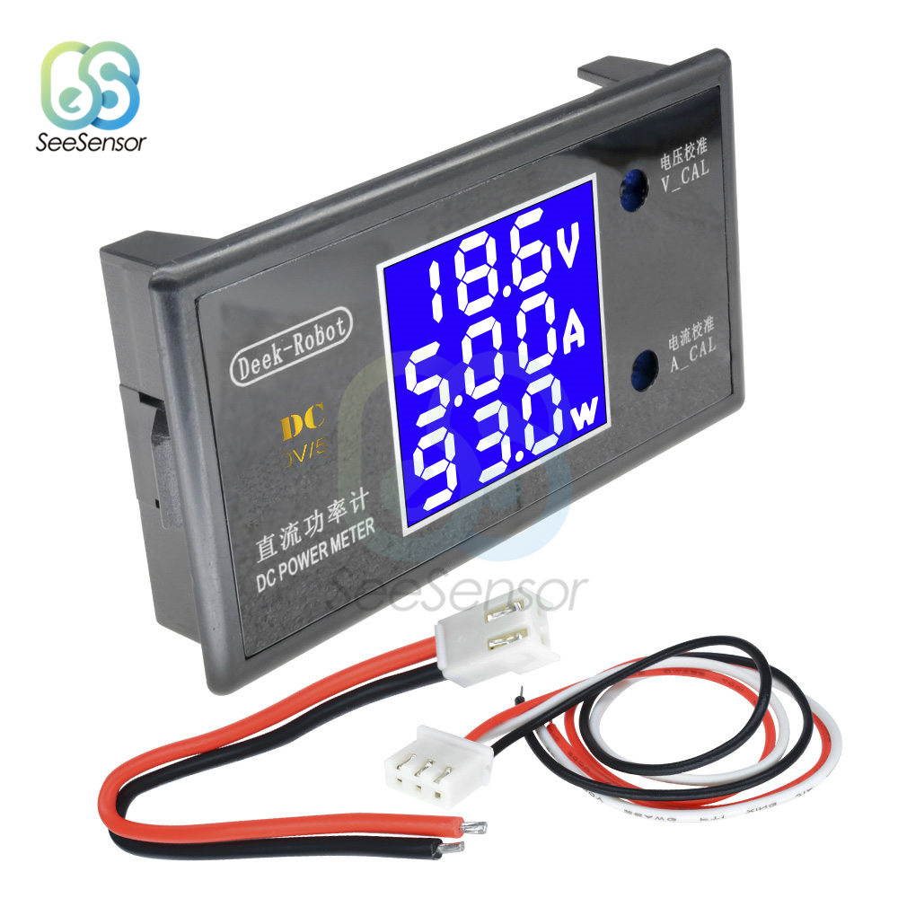 50/100V 5A/10A Digital LCD Voltmeter Ammeter Voltage Current Power Tester Meter 