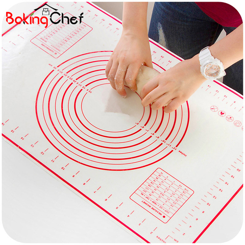 BAKINGCHEF Silicone Baking Mat Pizza Dough Maker Pastry Kitchen Gadgets Cooking Tools Utensils Bakeware Kneading Accessories Lot ► Photo 1/6