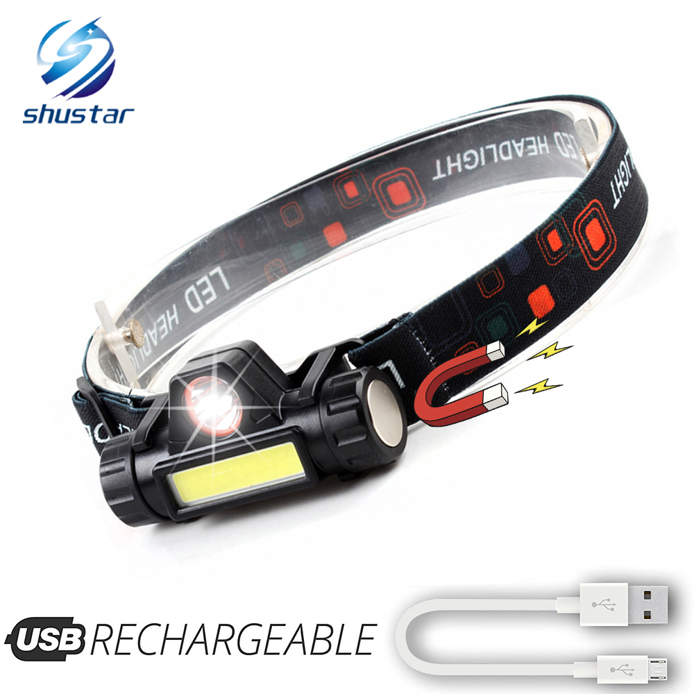 Rechargeable COB/XPE Headlight Super Bright Outdoor Headlamp For Camping Hiking