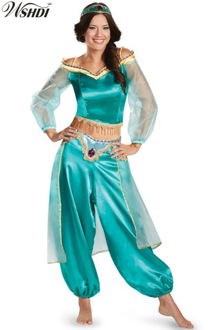 Halloween Aladdin magic lamp Aladin Jasmine Princess Cosplay Costumes Adult Carnival Party Masquerad Costumes ► Photo 1/4