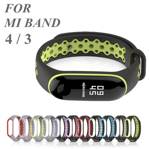 Sport Mi Band 4 3 Strap Silicone wrist band for Xiaomi mi band 3 sport Bracelet for Mi band 4 3 band4 smart watch bracelet ► Photo 1/6