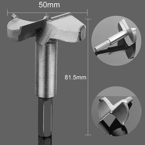 HOEN 1pc 50mm Forstner Wood Drill Bit Centering Hole Saw Wood Cutter Woodworking Tools HSS Carbide Rotary Hand Tools ► Photo 1/6