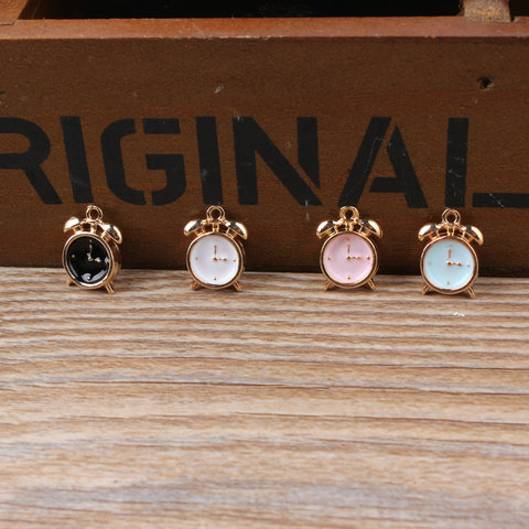 10PCS/Lot Oil Drop Charms Cute Clock Enamel Charms Alloy Pendant Fit Necklaces Bracelets DIY Jewelry Accessories ► Photo 1/5