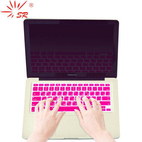 SR 14 Colors US Russian Language Letter Silicone Keyboard Cover Sticker For Macbook Air 13 Pro 13 15 17 Retina Protector  Film ► Photo 1/6