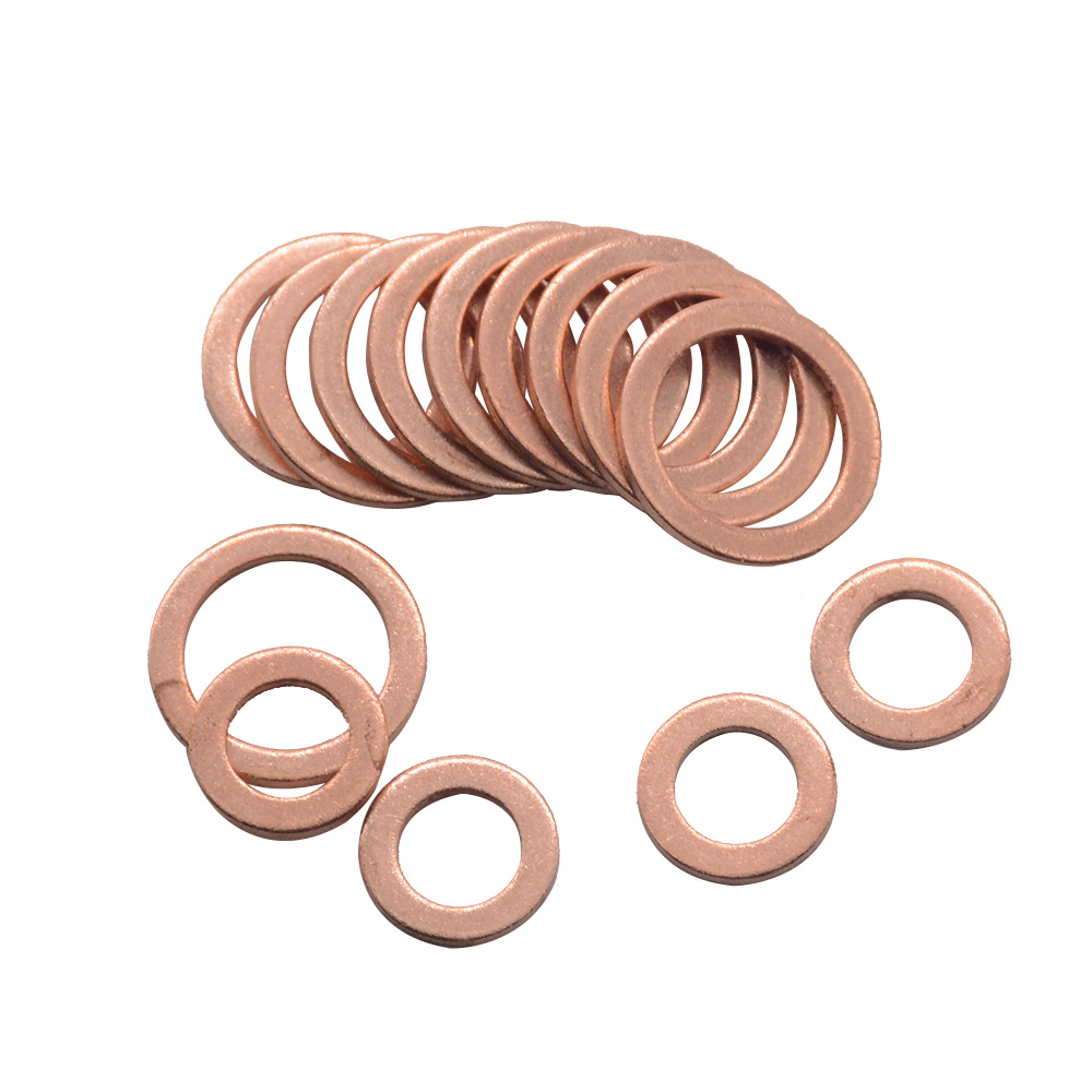 10*14*1MM Copper Washer Flat Ring Gasket Oil Seal Fitting Hardware Parts 20Pcs 