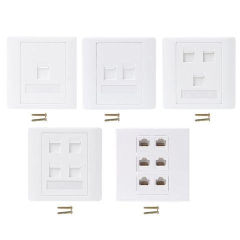 86 Type Computer Socket Panel CAT5E Network Module RJ45 Cable Interface Outlet Wall S ► Photo 1/6