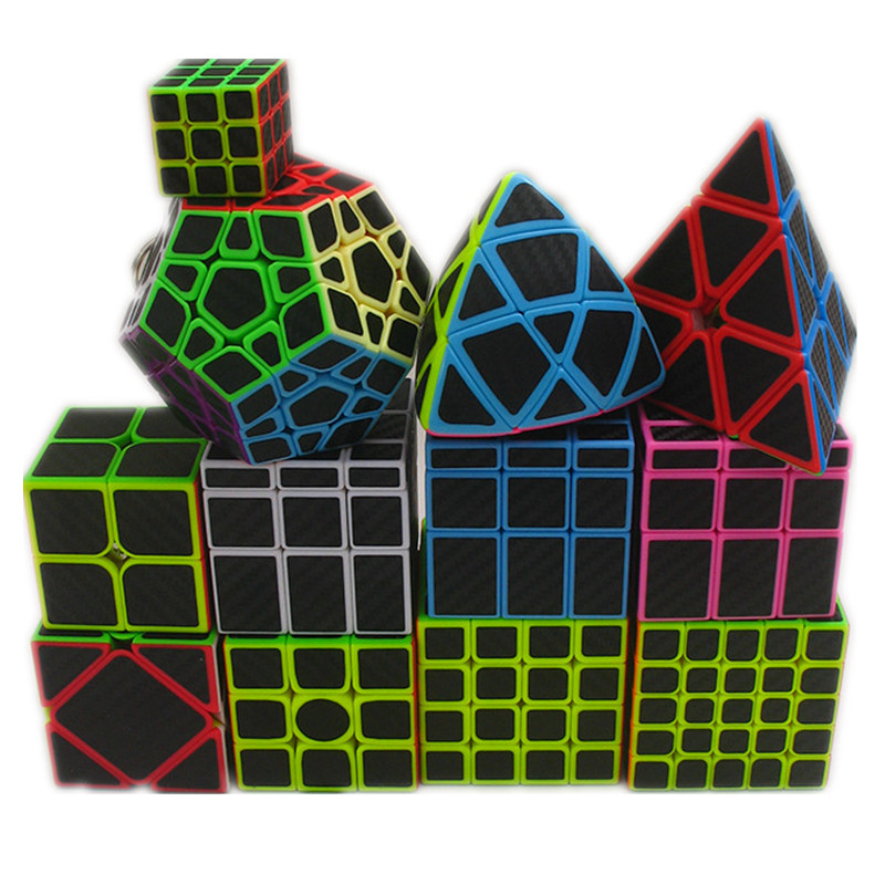 Updated Z-cube Magic cube 2x2 Speed cube Puzzle twisty toy Carbon Fiber Sticker 