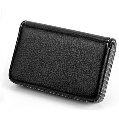 Wholesale Brand Card Holder Metal Aluminum Business ID Credit Card Holder Fashion PU Leather Porte Carte High Guality Card Case ► Photo 1/6