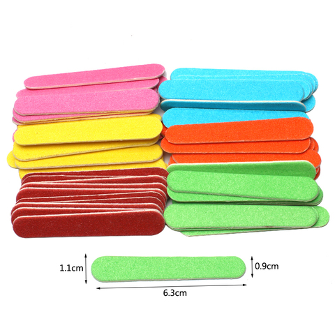 100pcs Double-sided Wooden Nail Files Disposable Mini Nail File Portable Pedicure Buffer 180 /240 grit Mix Color Manicure Tools ► Photo 1/6