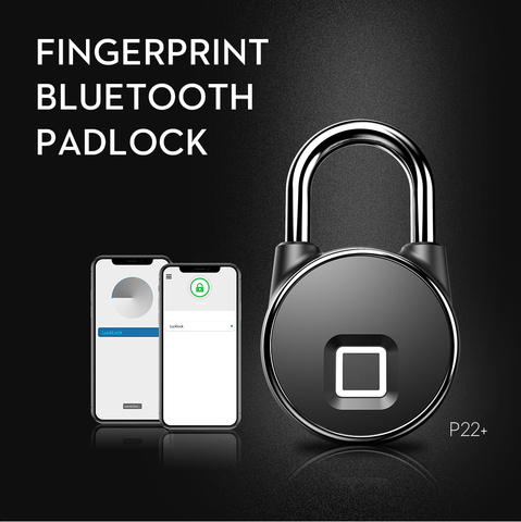 Portable Bluetooth Lock Smart Padlock Keyless Fingerprint Lock Anti-Theft Security Door Padlocks for Bag Drawer Suitcase ► Photo 1/6