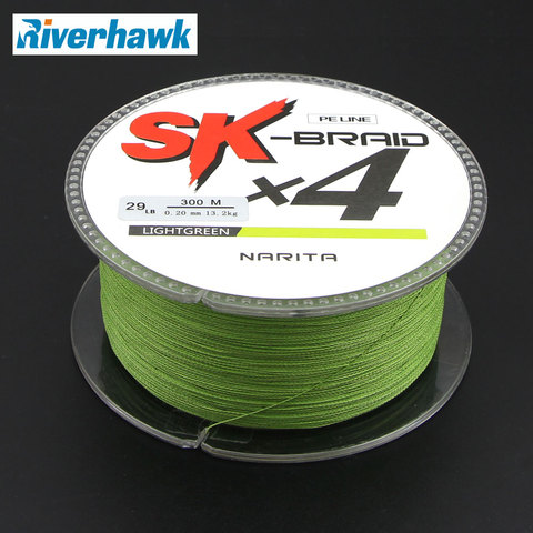 Super Quality 300M SK X4 braided Fishing Line Saltwater and Freshwater Fishing 4 Strands Braid Comparable Braided Line 10LB-8 ► Photo 1/1