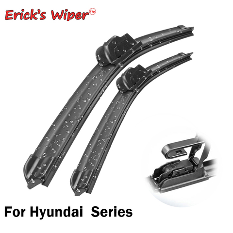 Erick's Wiper LHD Front Wiper Blades For Hyundai Solaris Tucson Accent i10 i30 i40 i35 Windshield Windscreen Front Window ► Photo 1/6