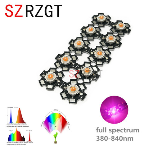SZRZGT 10PCS 1w 3w 5w full spectrum led grow light chip 380-840nm , best led grow chip for indoor plant grow ► Photo 1/6
