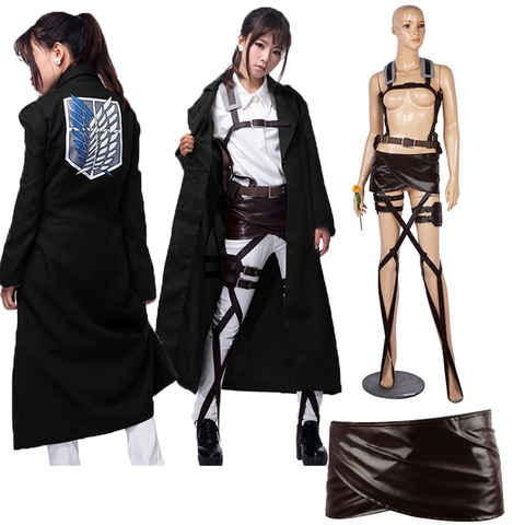 Hot New Shingeki no Kyojin Levi Rivaille Jacket Cloak Adult